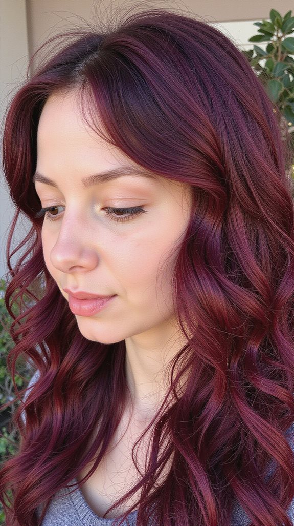 burgundy shades for fair skin