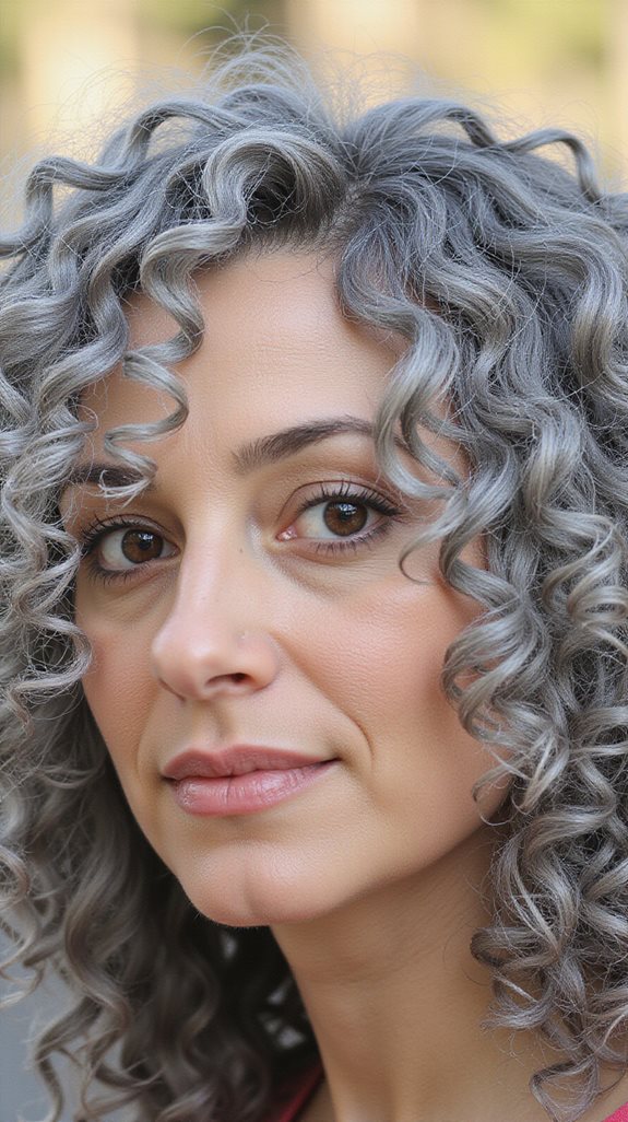 celebrating curly gray hair