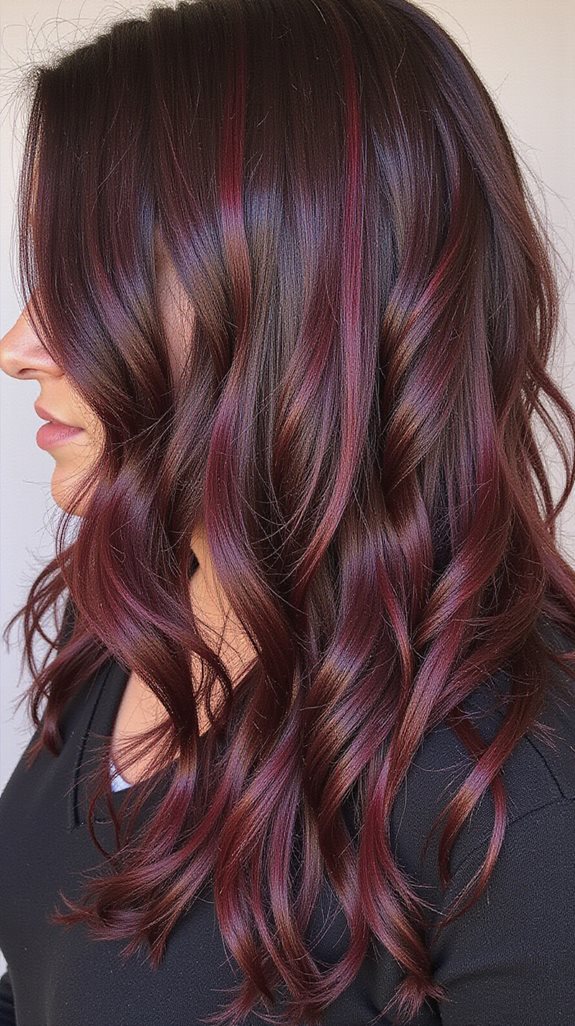 cherry cola hair highlights