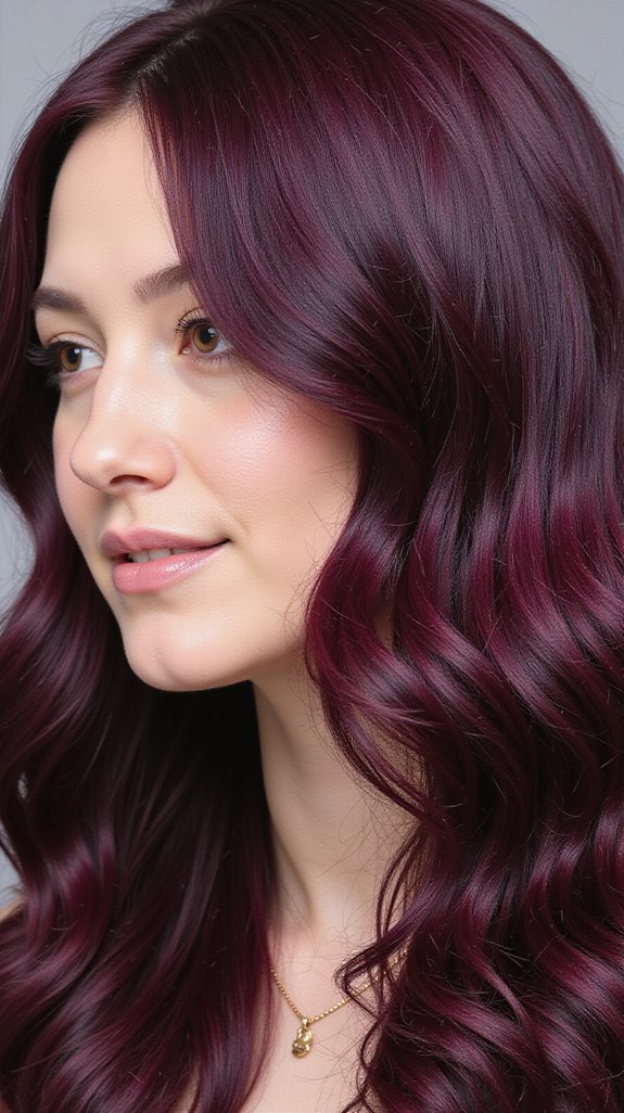 classic deep burgundy hair