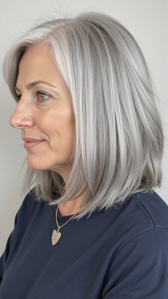 confident gray lob elegance
