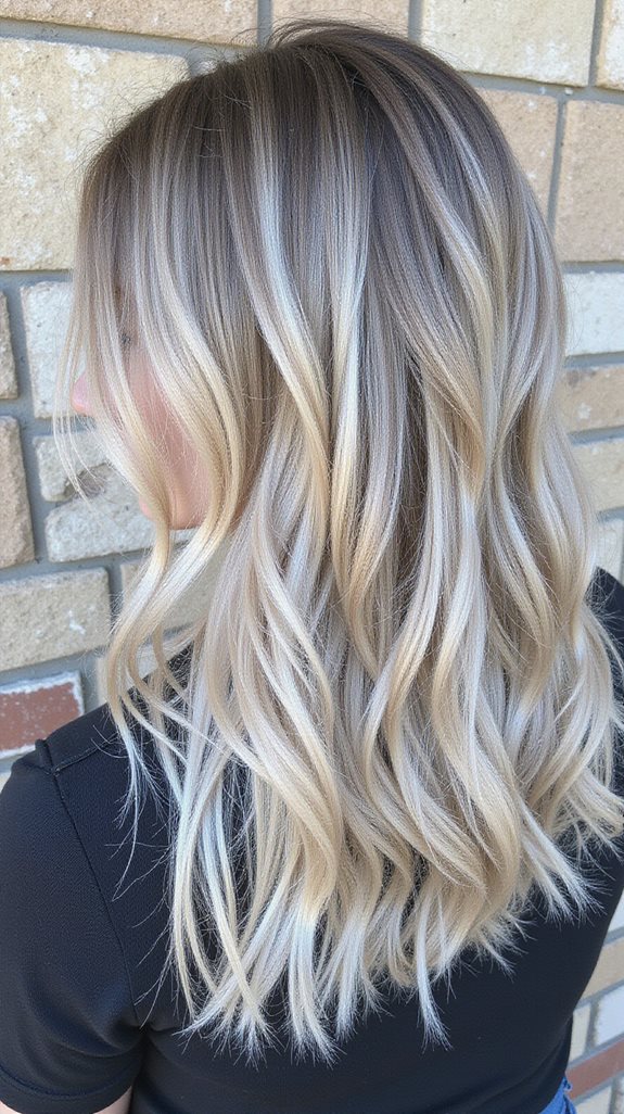 cool ash blonde balayage