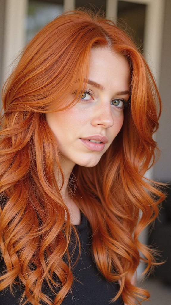 copper amber highlights technique