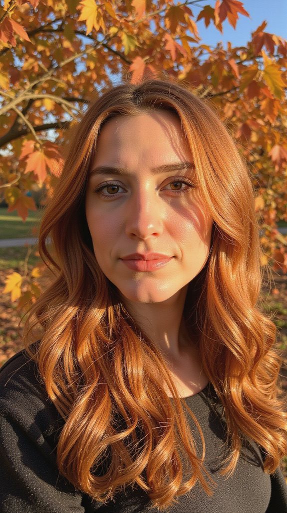 copper toned blonde autumn hairstyles