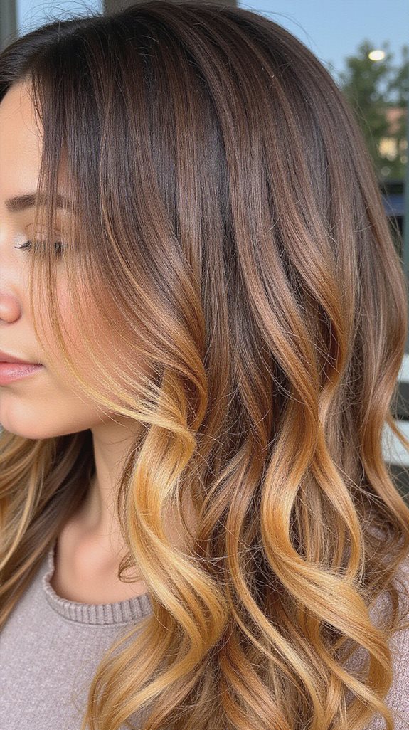 dark roots honey balayage
