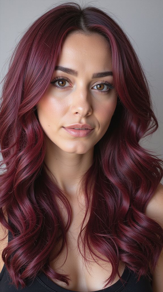dimensional burgundy hair color