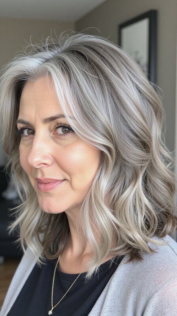 dimensional gray balayage technique