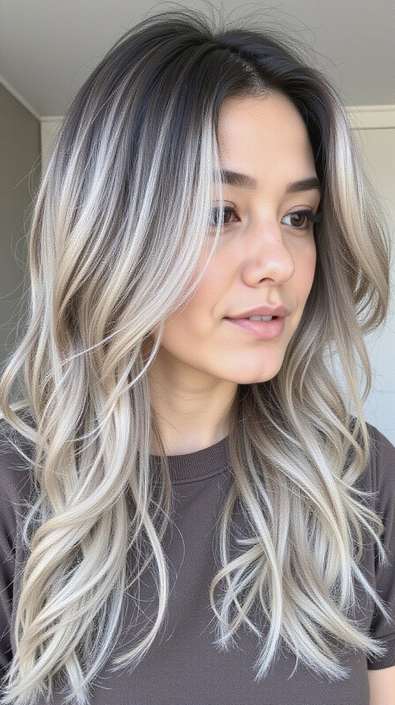 effortless ash blonde balayage