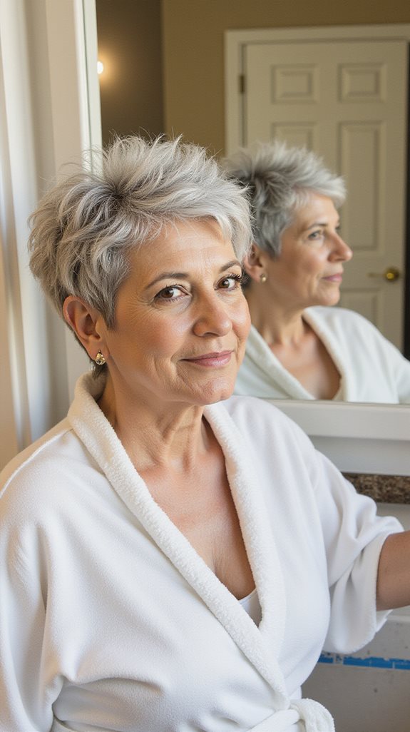 effortless messy pixie styling