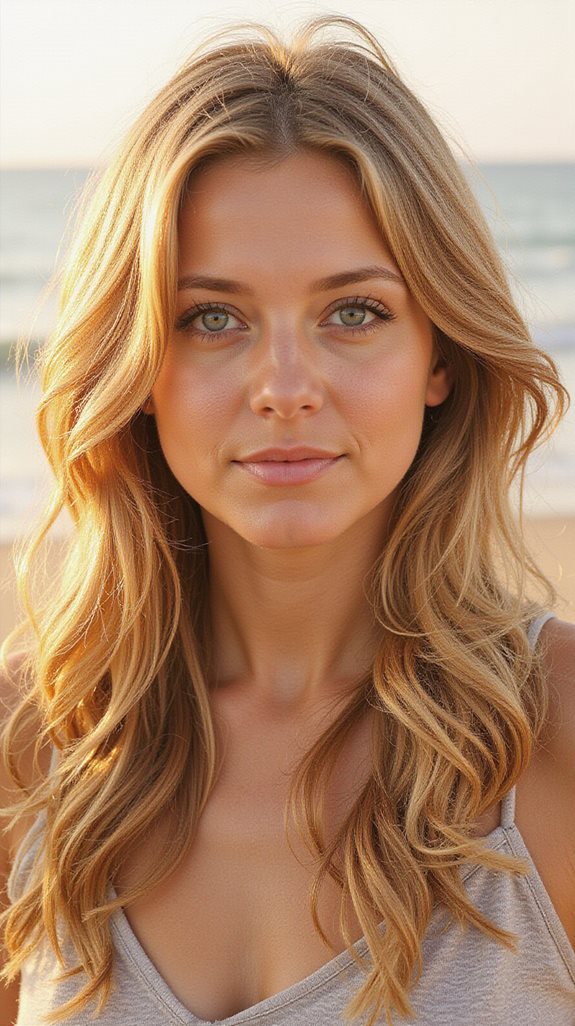 effortless sandy blonde balayage