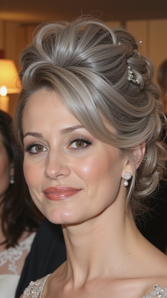 elegant gray updo styles