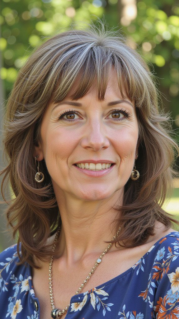 flattering curtain bangs styles