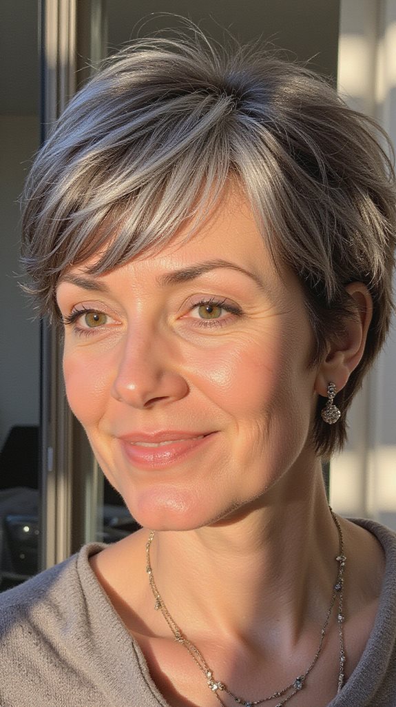 graceful short haircut transition