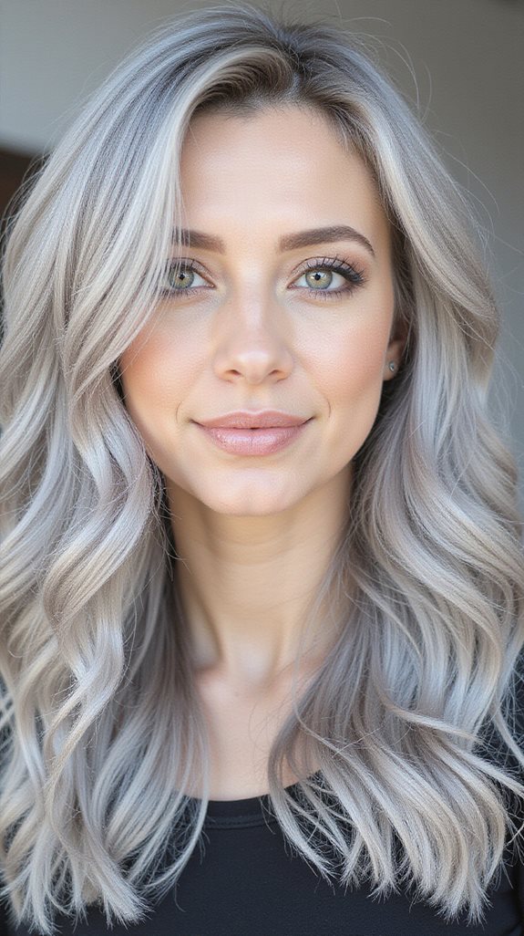 icy silver blonde tones