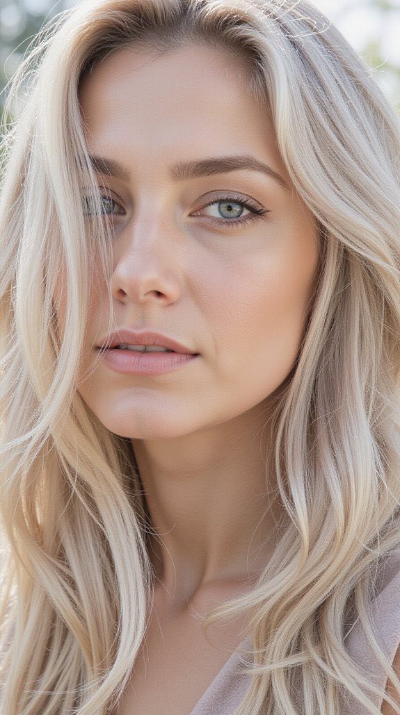 iridescent pearl ash blonde