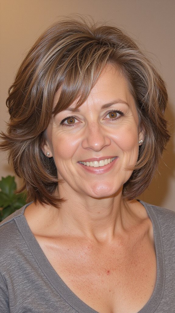 layered bob for thick hair