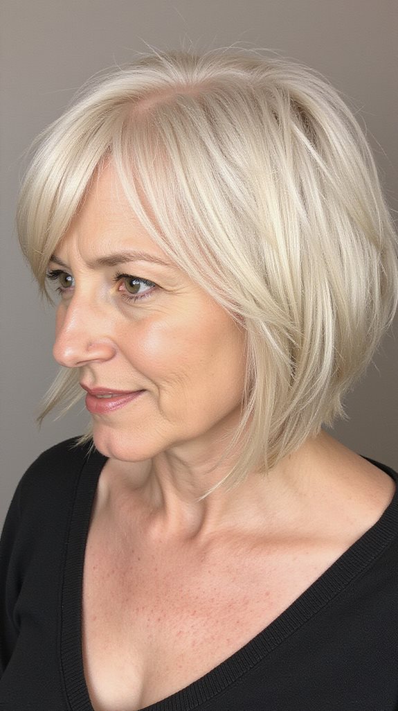 layered bob with texture