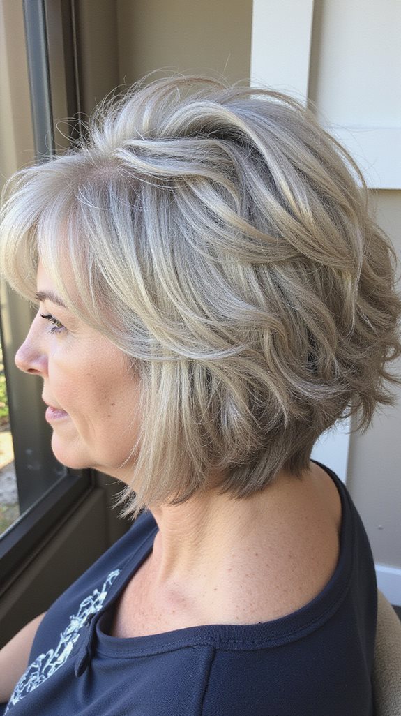 layered volumizing bob hairstyle
