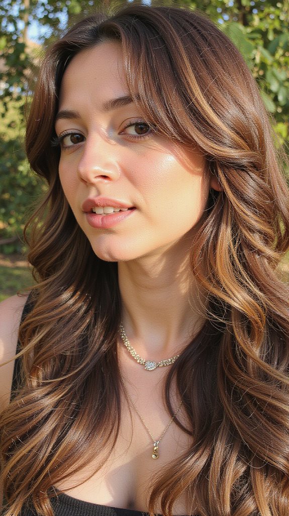 lighter tones frame face