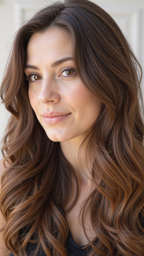 luminous mocha brown highlights