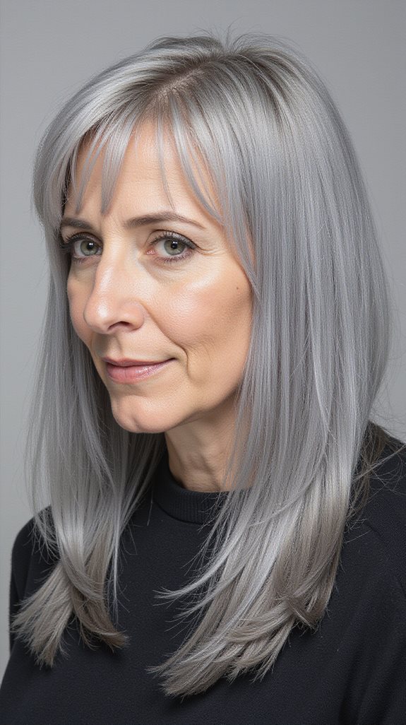 modern sleek gray hair