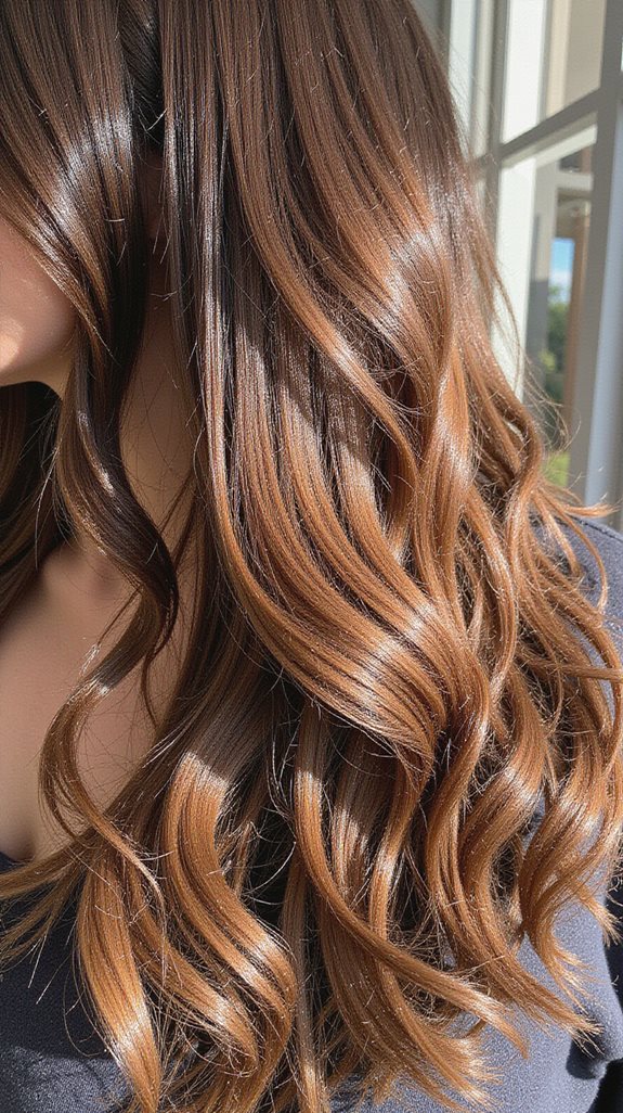 natural hazelnut balayage highlights