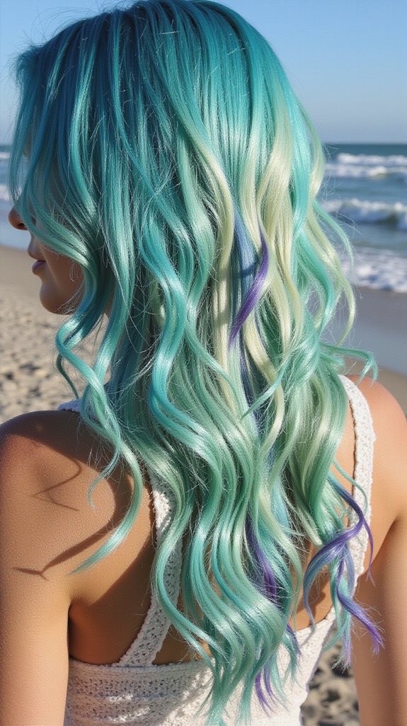 oceanic multi tonal gradient hairstyle