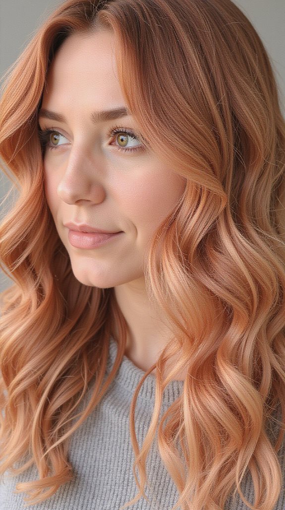 pastel ginger rose gold blend