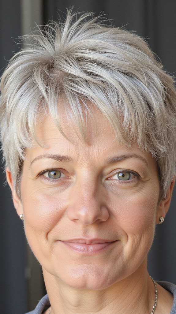 revitalizing short shag hairstyle