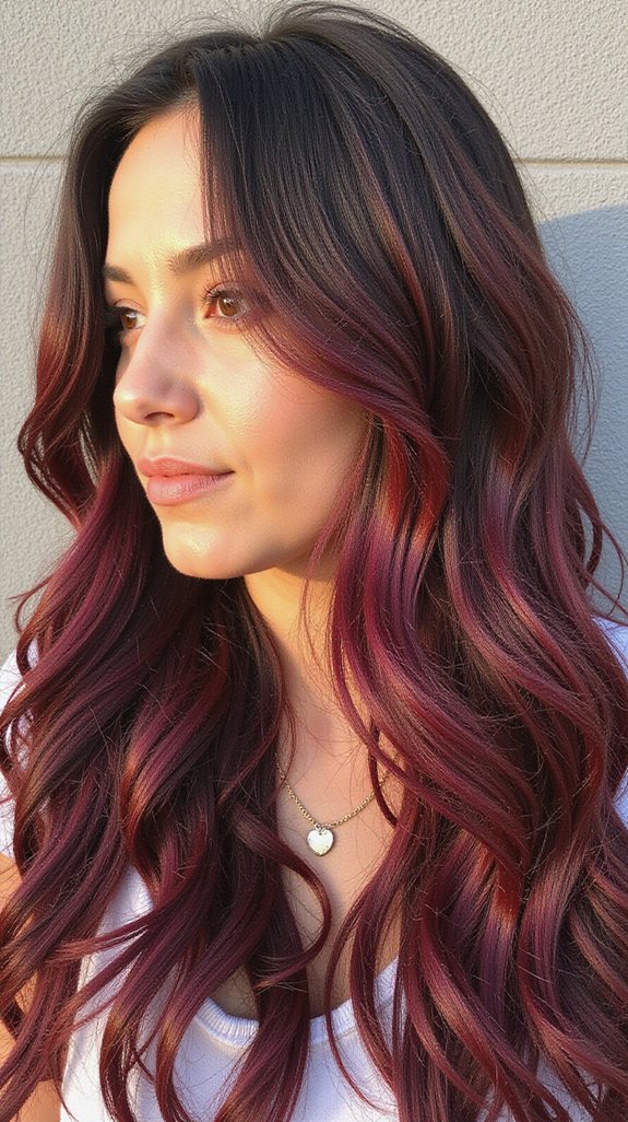 rich burgundy brown hair