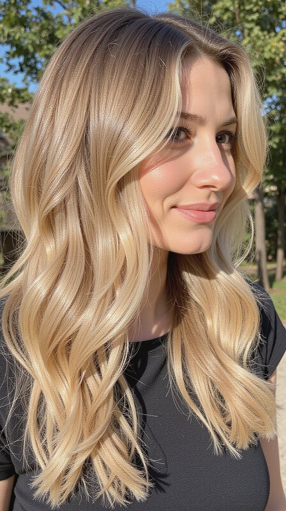 sandy ash blonde highlights