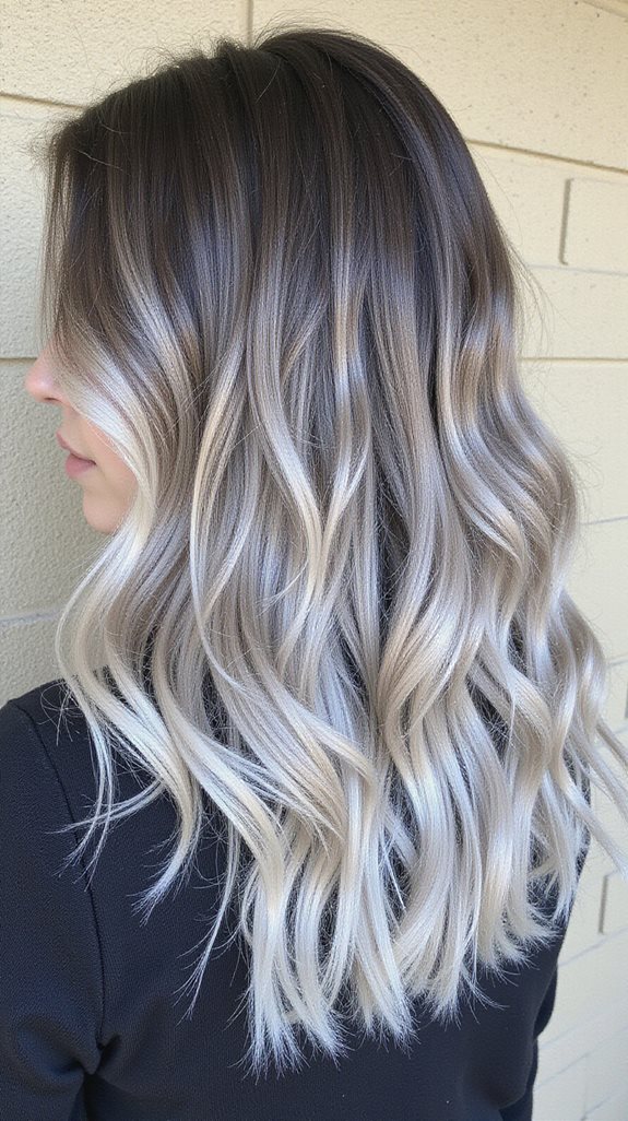 seamless ash blonde ombre