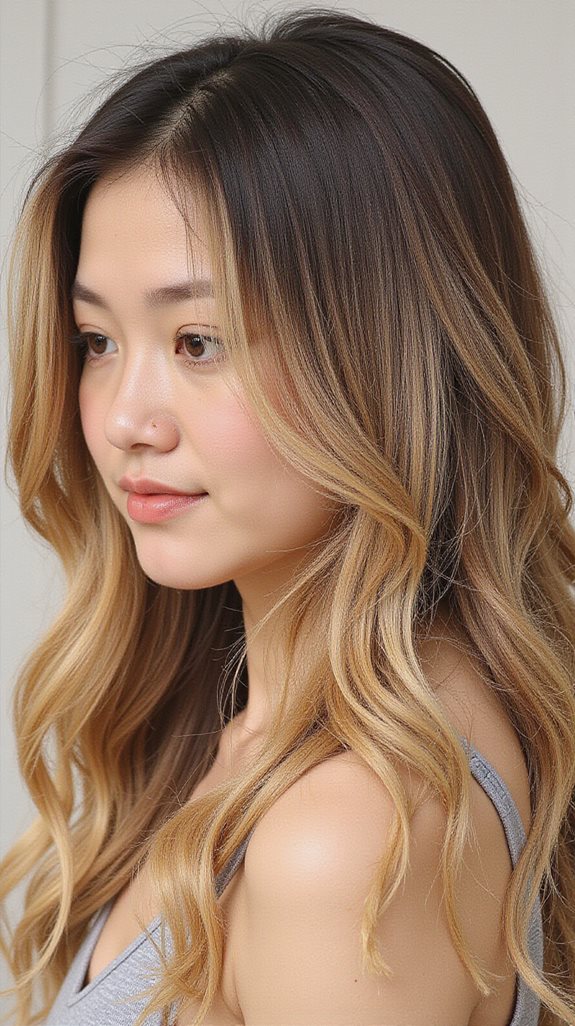 seamless dark blonde ombre
