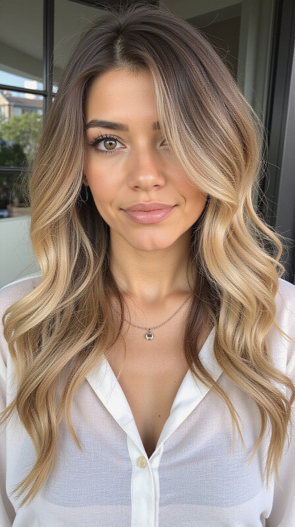 seamless milk tea balayage