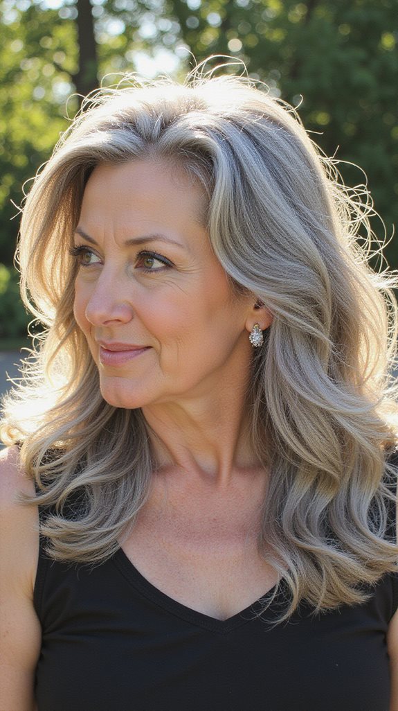 silver highlights for gray hair