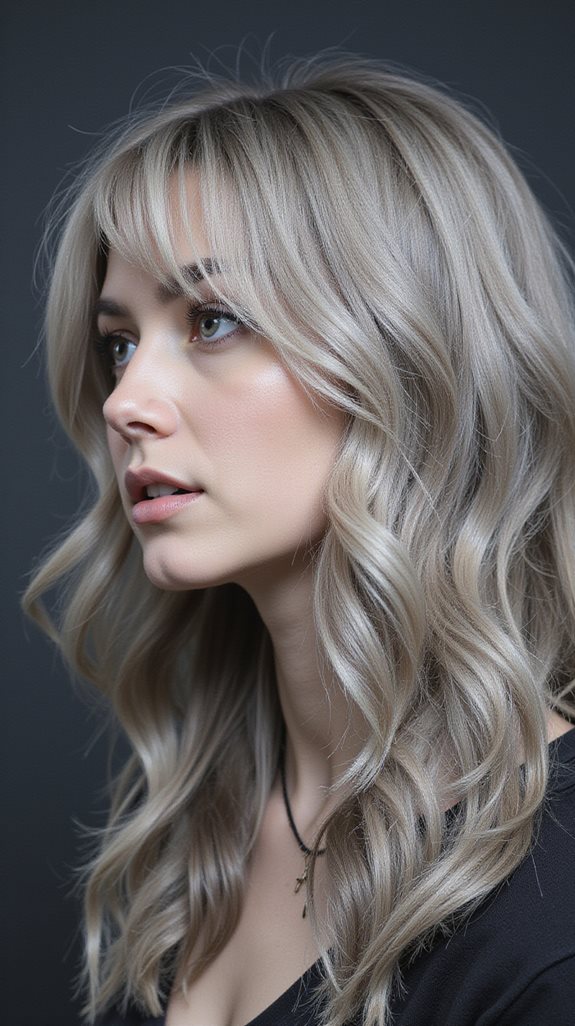 smoky ash blonde elegance