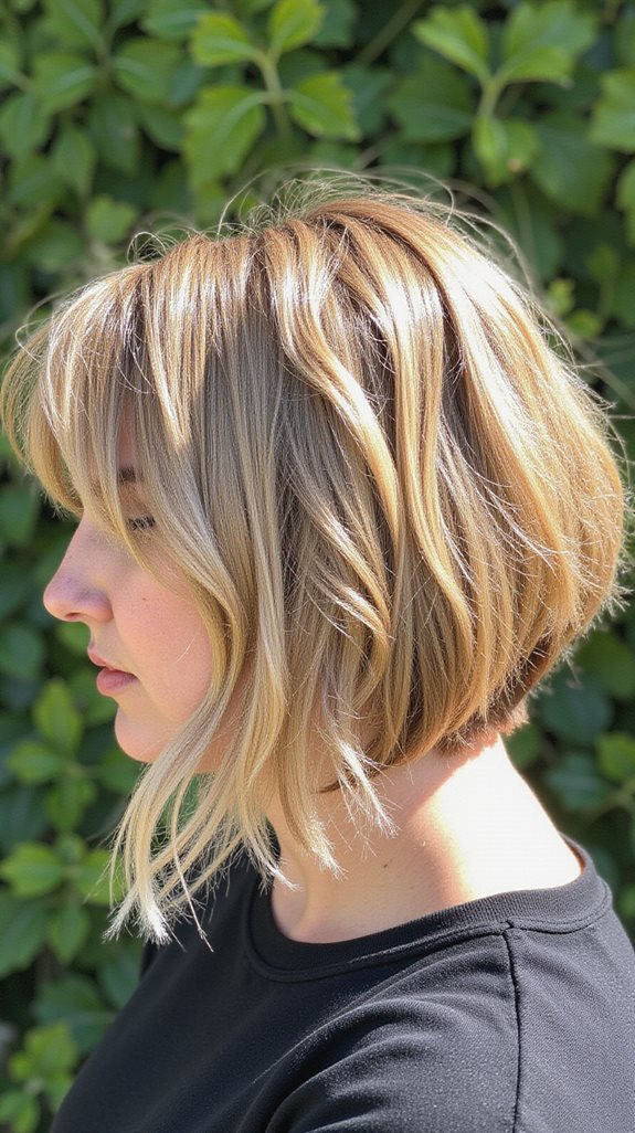 soft blonde balayage bob
