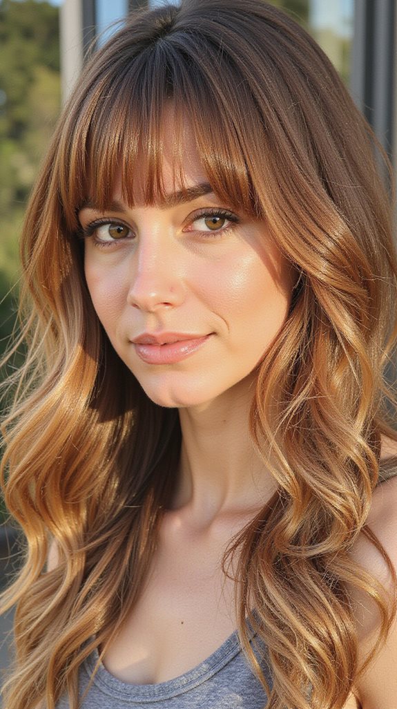 sun kissed face framing balayage