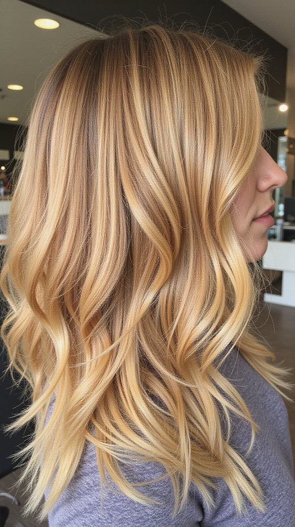 sun kissed honey blonde balayage