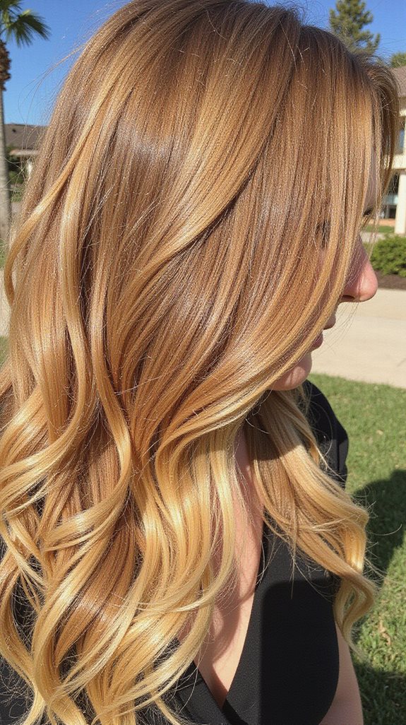 sun kissed honey blonde balayage