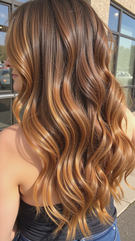 sun kissed honey brown ombre