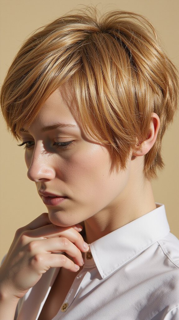 textured honey blonde bobs