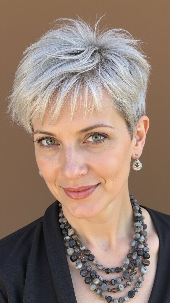 textured pixie cut styling