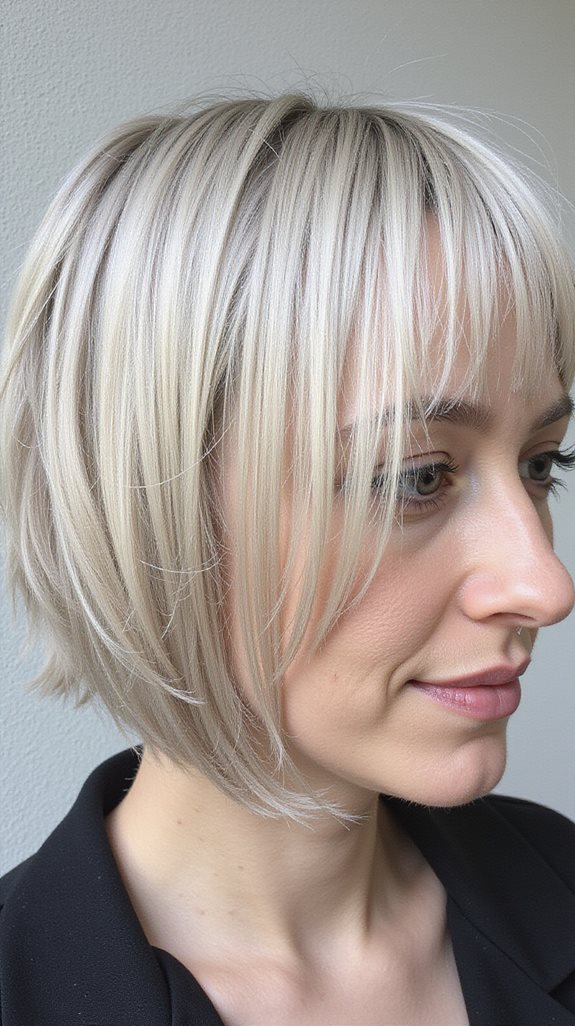 timeless ash blonde bob