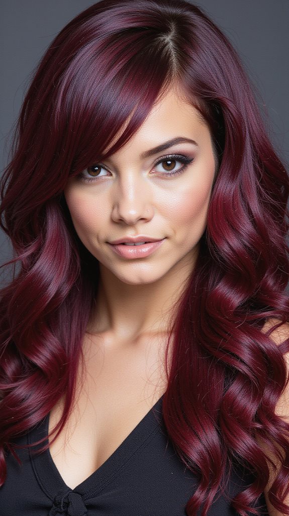 vibrant burgundy hair care
