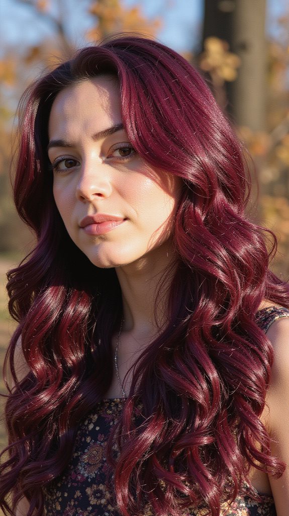 vibrant burgundy hair maintenance