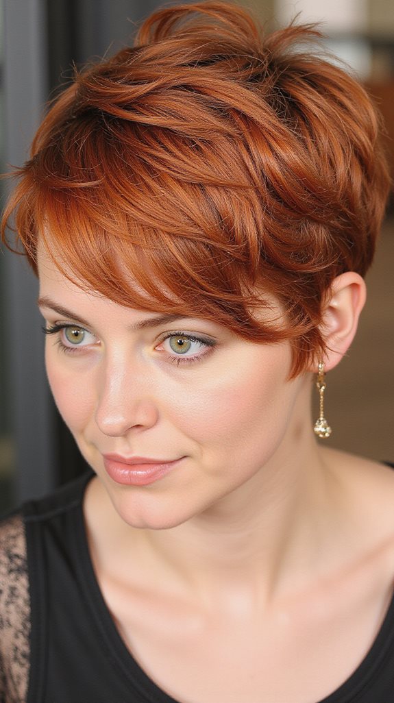 vibrant ginger pixie colors