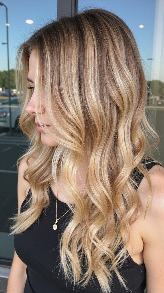 vibrant multi toned blonde balayage