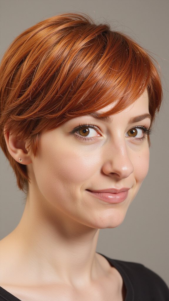 vibrant short ginger hairstyles