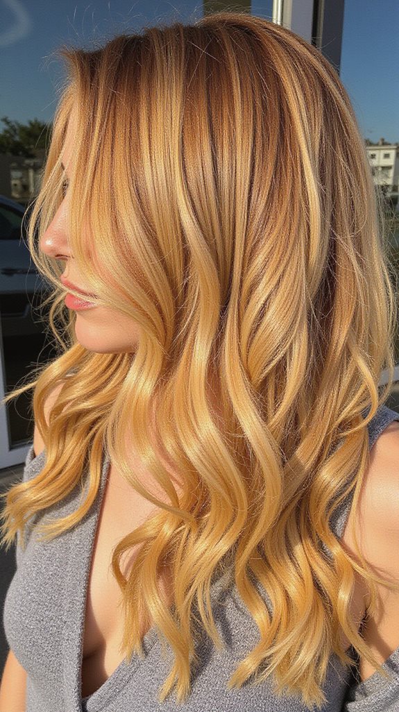 vibrant sunflower blonde balayage